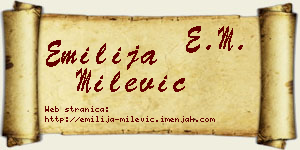 Emilija Milević vizit kartica